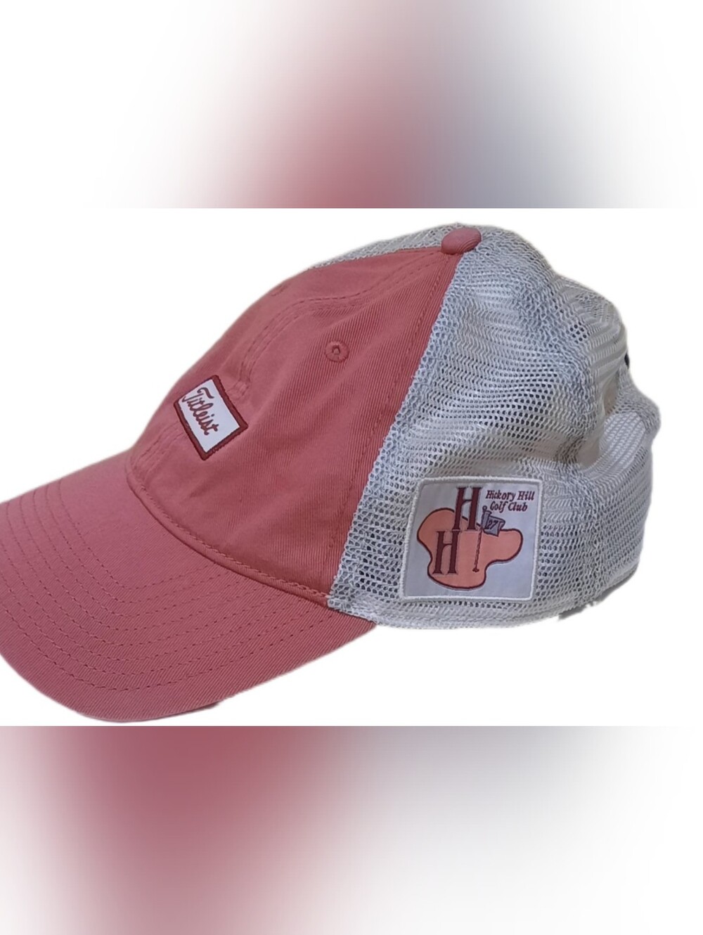 Titleist Women's Golf Hat Pink Hickory Hill Golf Club Adjustable Truckers Hat